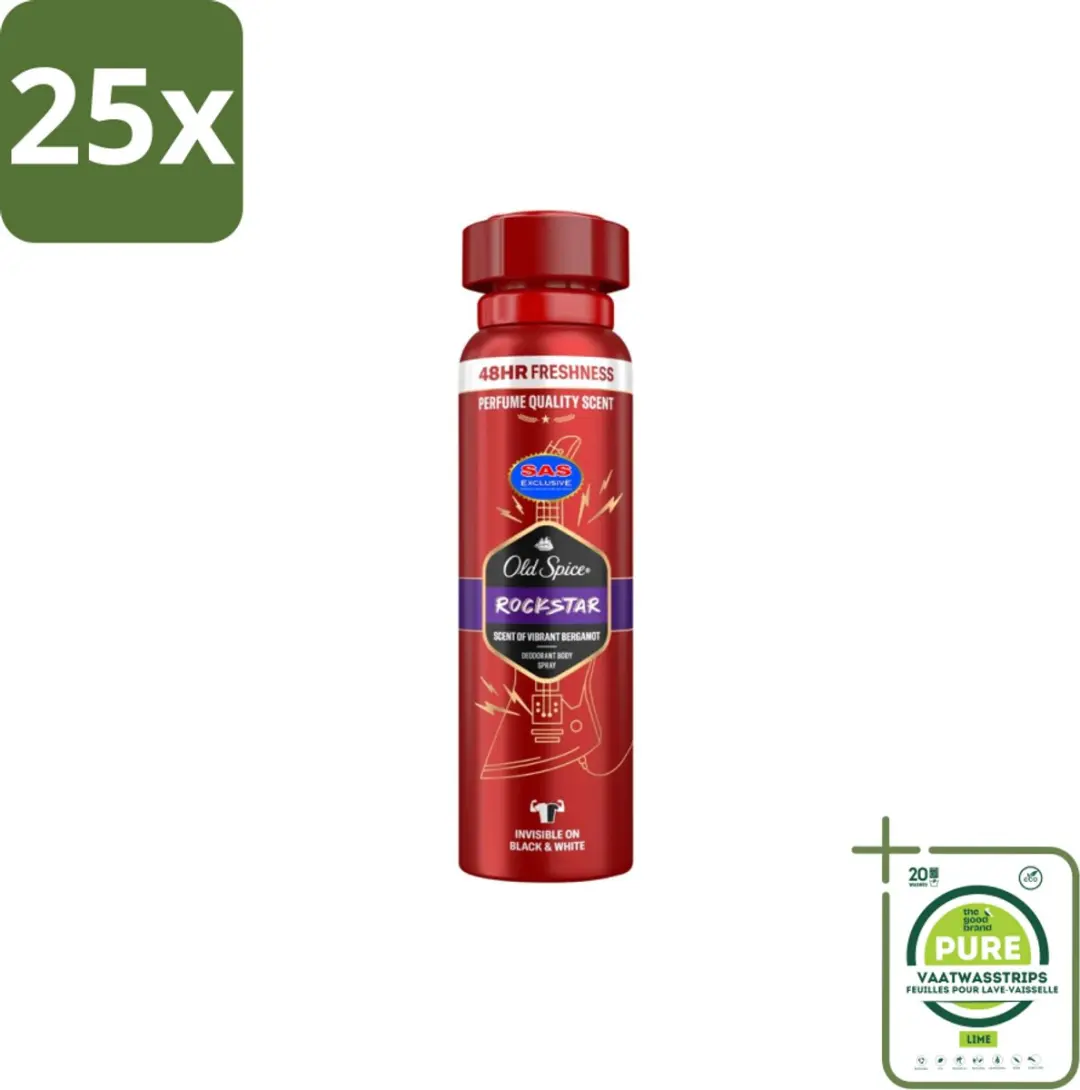 Old Spice Rockstar Deospray 150ml - 25 Stuks