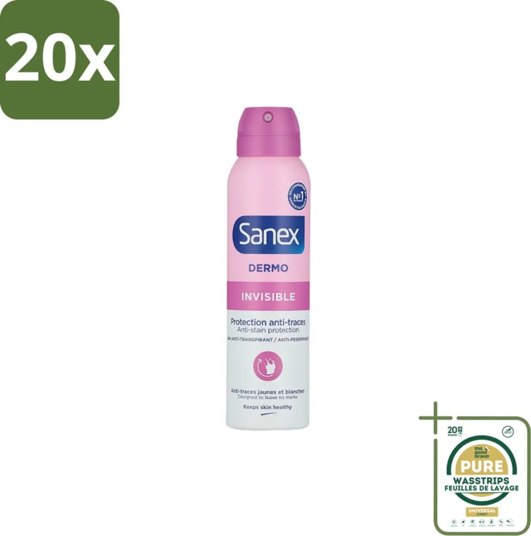 Sanex Dermo Invisible Deodorant Spray 150ml - 20 Stuks