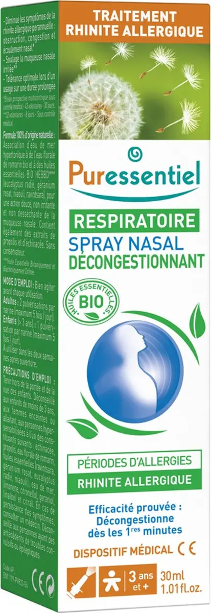 Puressentiel Adem Neusspray Ontzwellend 30ml