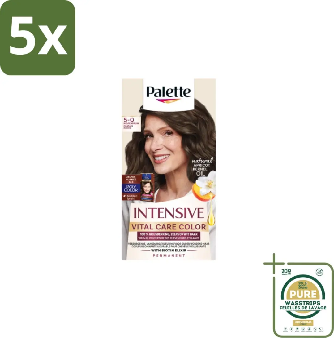 Schwarzkopf Poly Palette 5-0 Middenbruin Haarverf 575ml