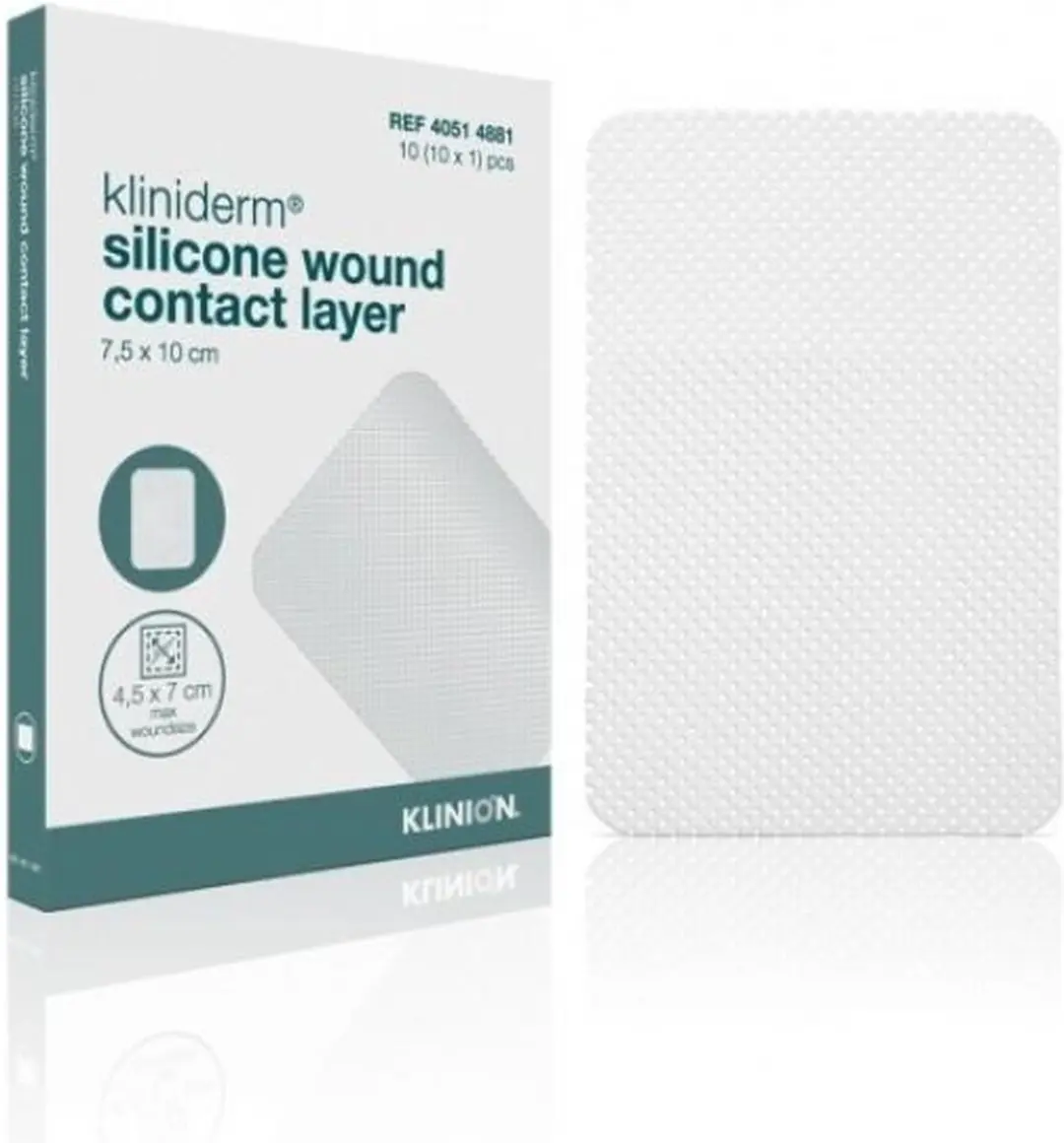 Klinion Kliniderm Siliconen Wondcontactlaag 7,5x10cm