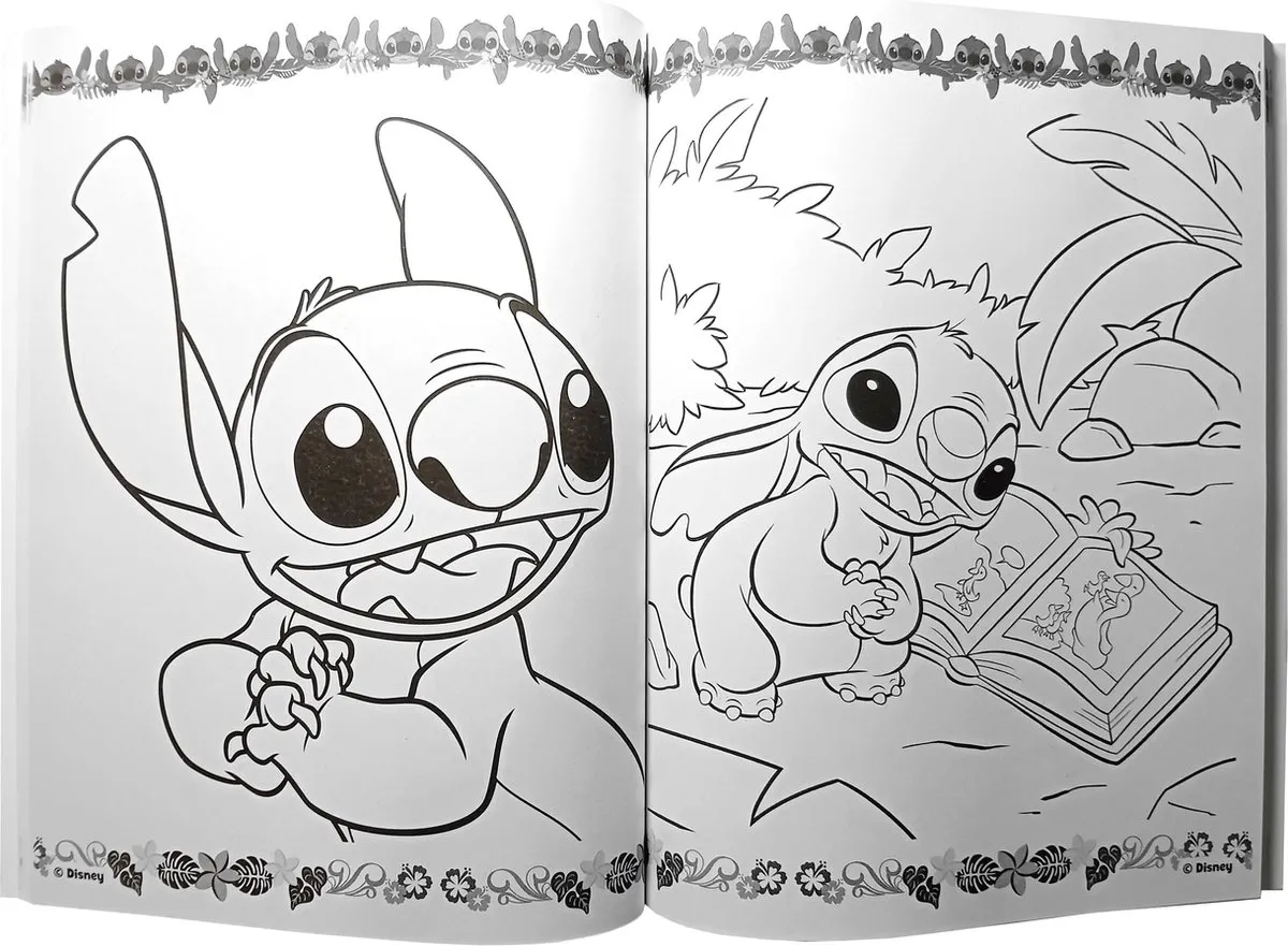 Disney Lilo & Stitch Kleurboek Megacolor - 125 Platen met Stickers - Blauw