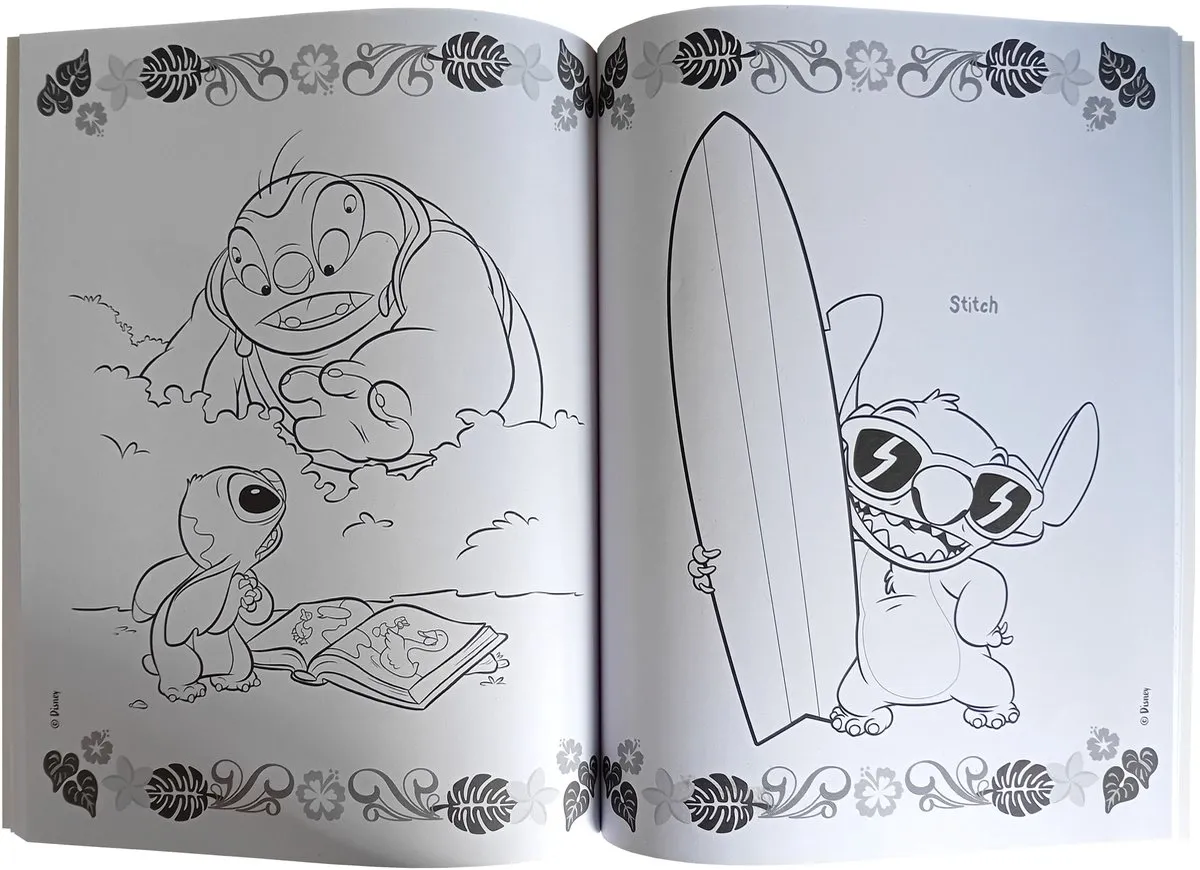 Disney Lilo & Stitch Kleurboek Megacolor - 125 Platen met Stickers - Blauw