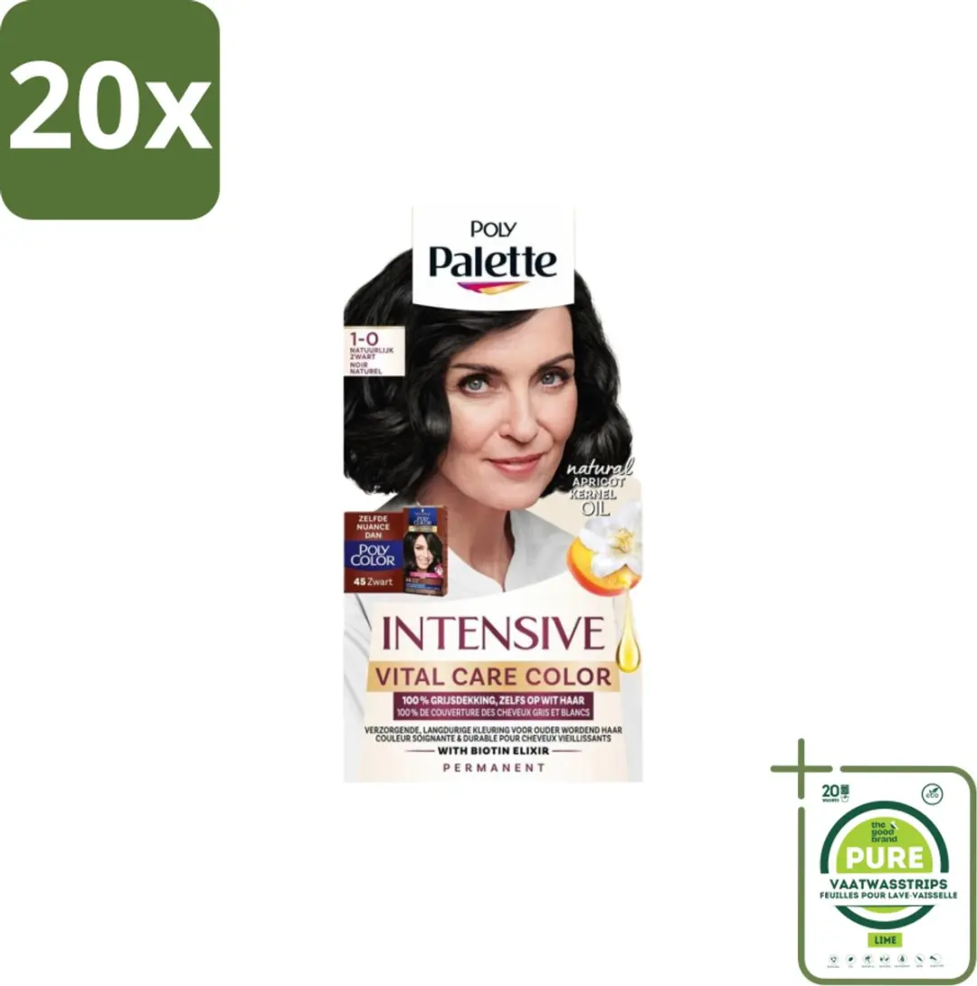 Schwarzkopf Poly Palette Haarverf 1-0 Natuurlijk Zwart