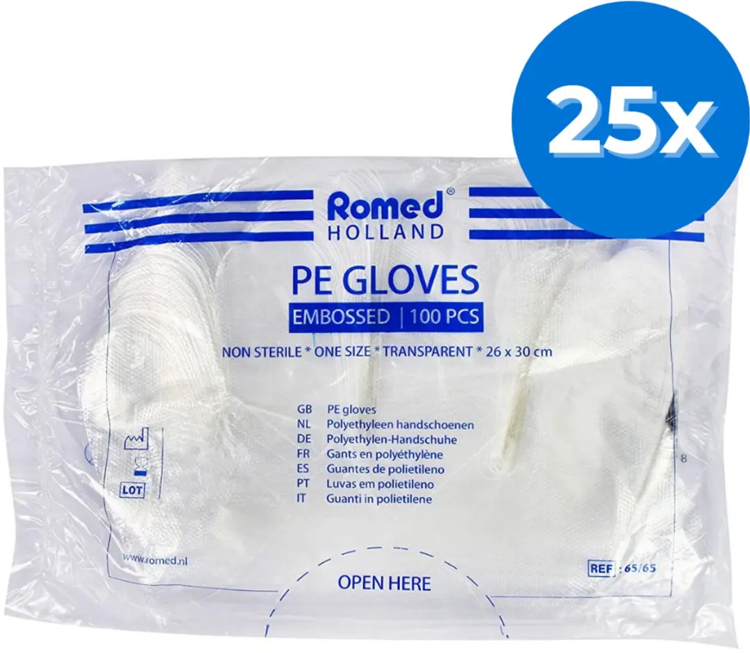 Romed Polyester Handschoen Ruw 2500 Stuks