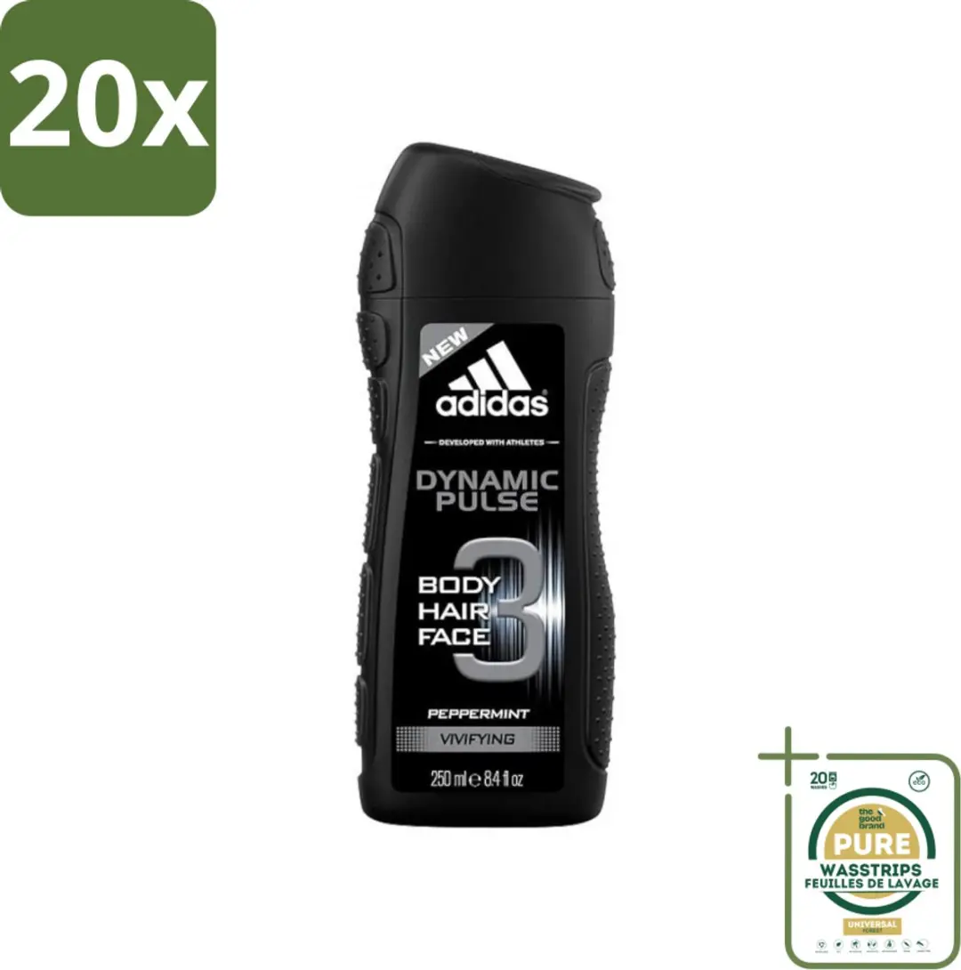 Adidas 3-in-1 Douchegel Dynamic Pulse 250ml - 20 Stuks
