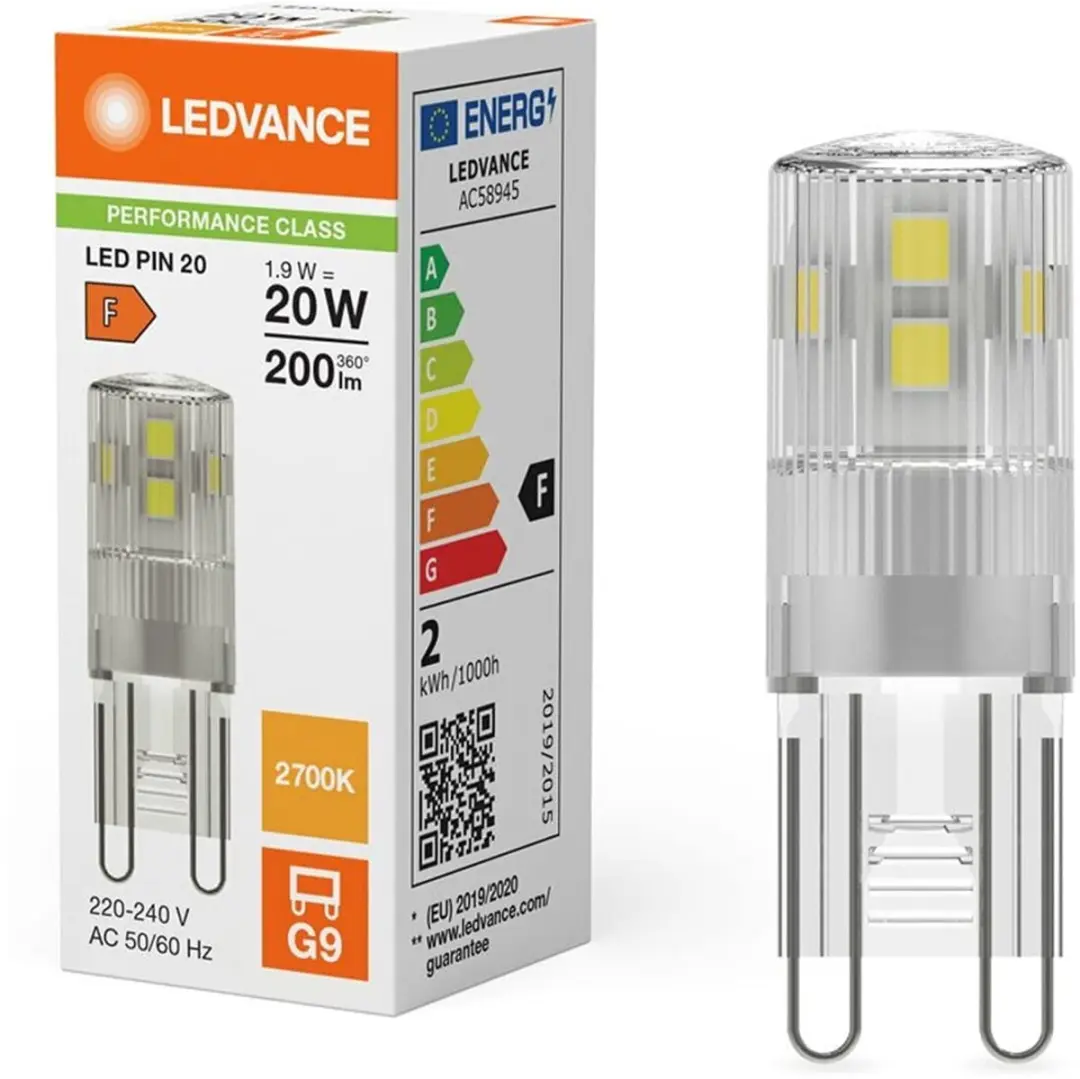 LEDVANCE G9 Insteeklamp 1.9W 200lm Warm Wit 2700K - afbeelding 3 van 6