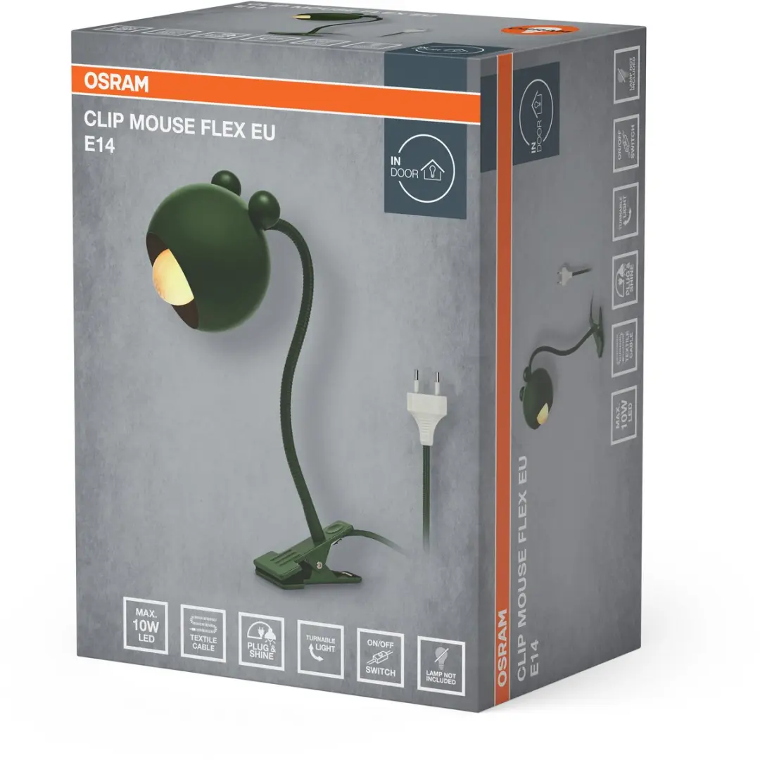Osram Klemspot Groen Staal E14 IP20