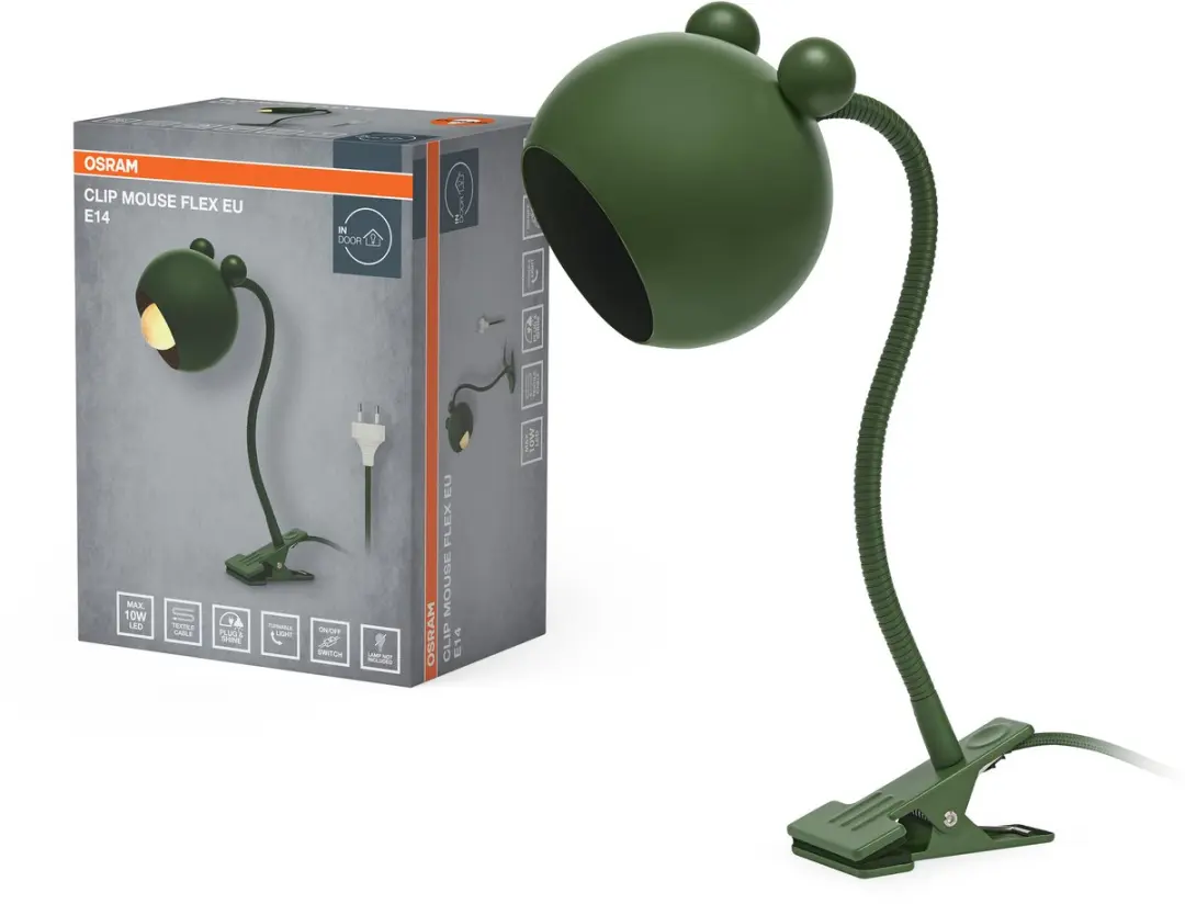 Osram Klemspot Groen Staal E14 IP20