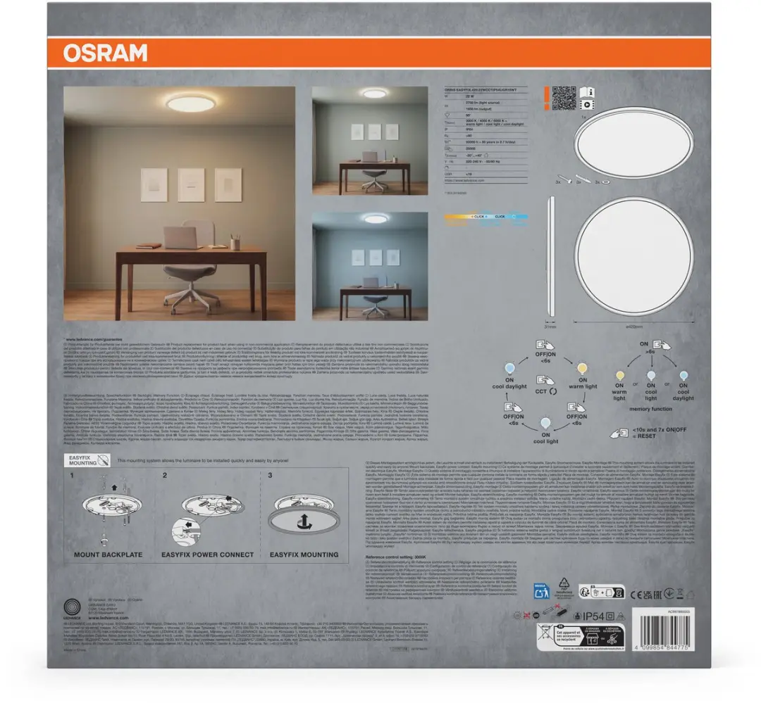 Osram Orbis Easyfix 420mm Plafondlamp 22W
