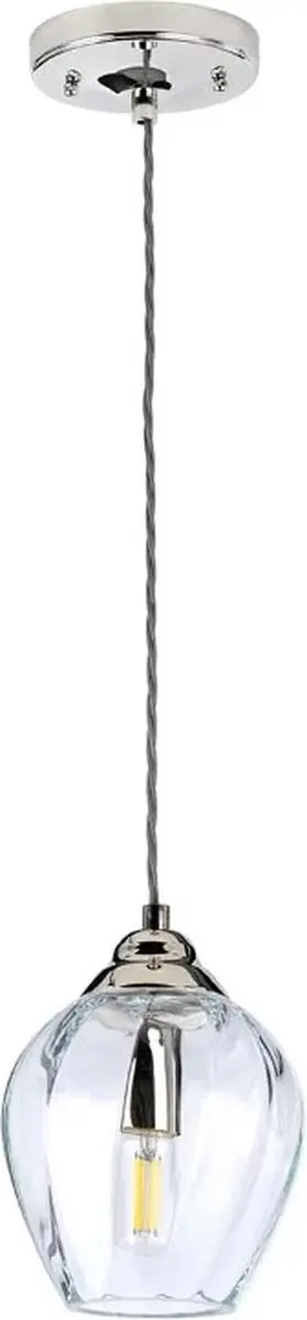 Elstead LED Hanglamp Tiber E27 60W - Dimbaar - Polished Nickel