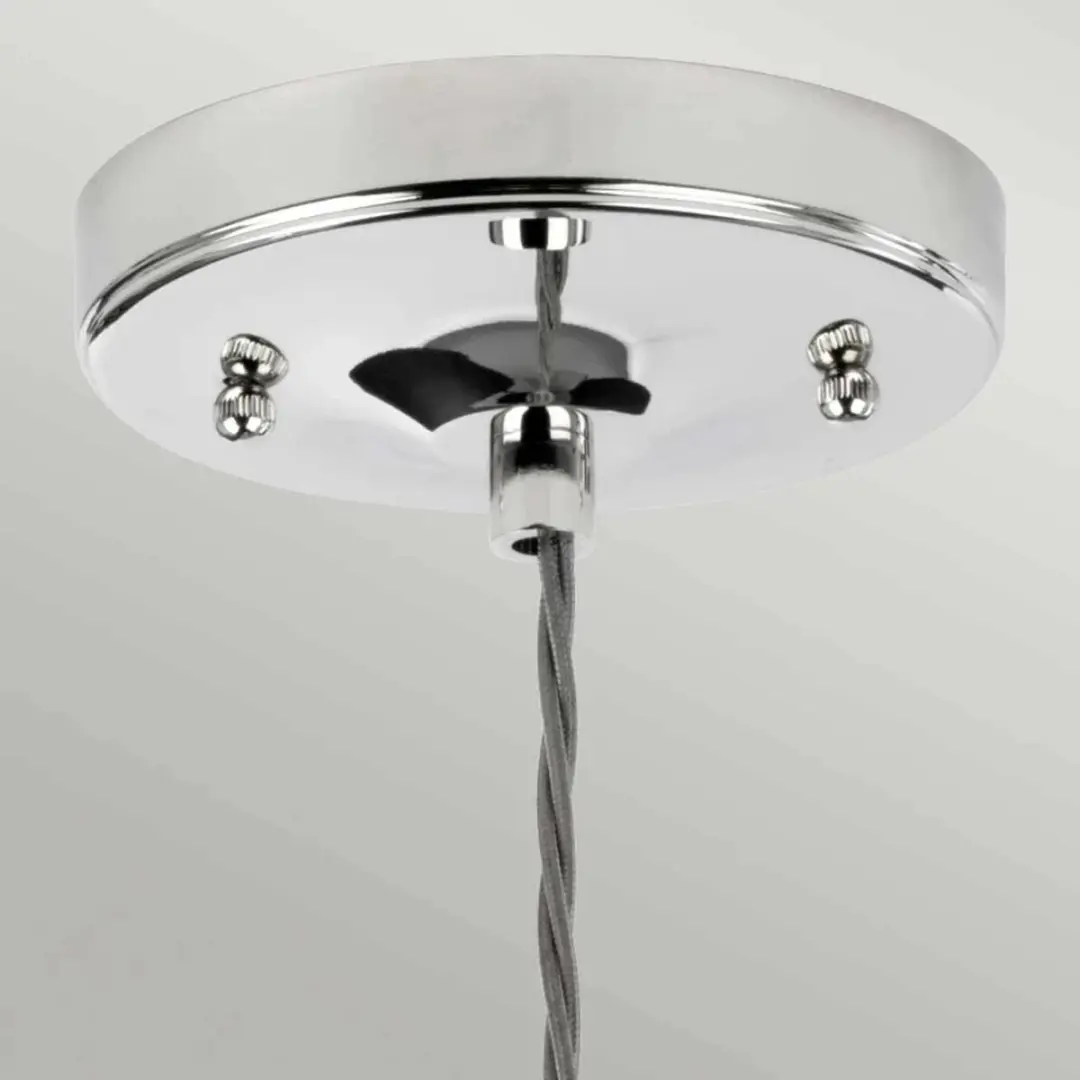 Elstead LED Hanglamp Tiber E27 60W - Dimbaar - Polished Nickel