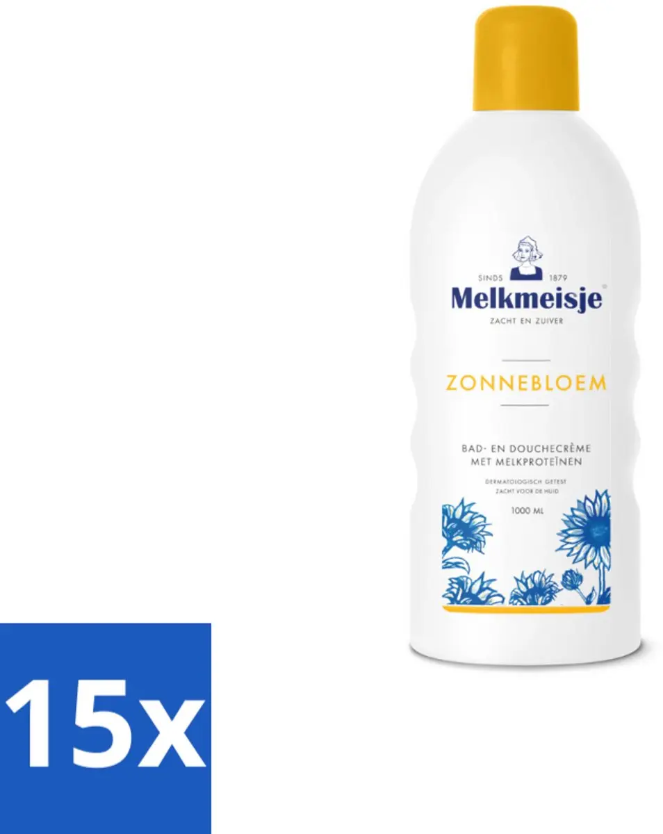 Melkmeisje Bad en Douche Crème Zonnebloem & Melk 1000ml
