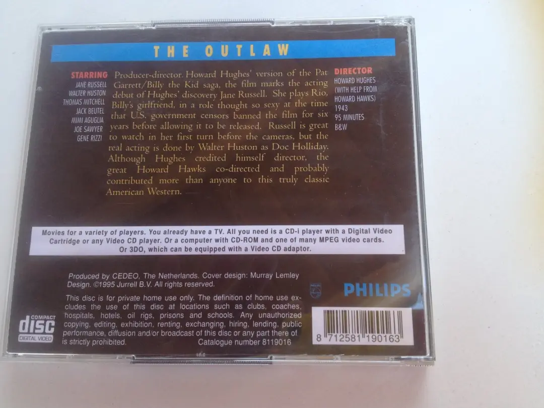 Philips CDI Video CD The Outlaw - afbeelding 3 van 3