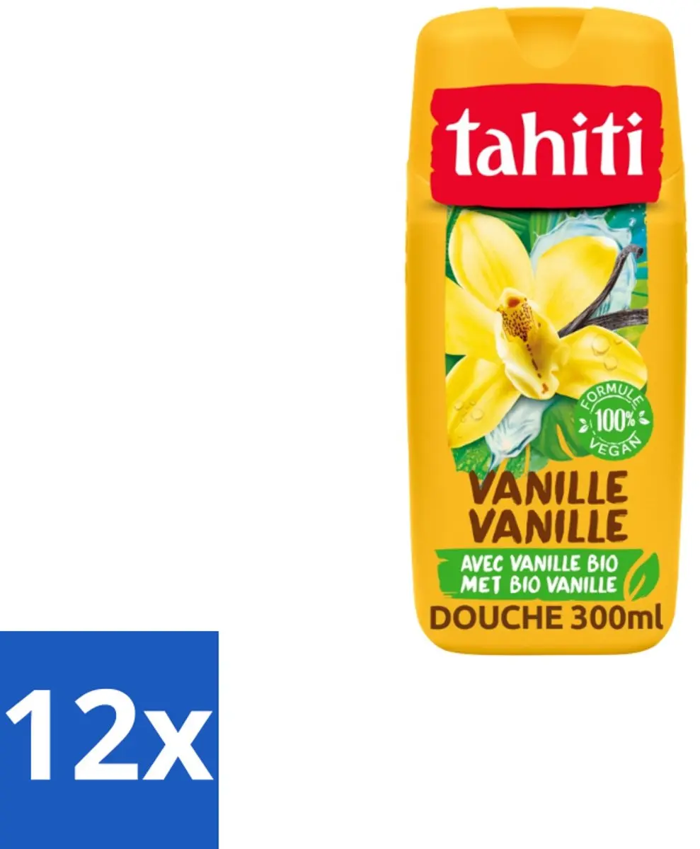 Tahiti Douchegel Vanille 315ml - 12 Stuks