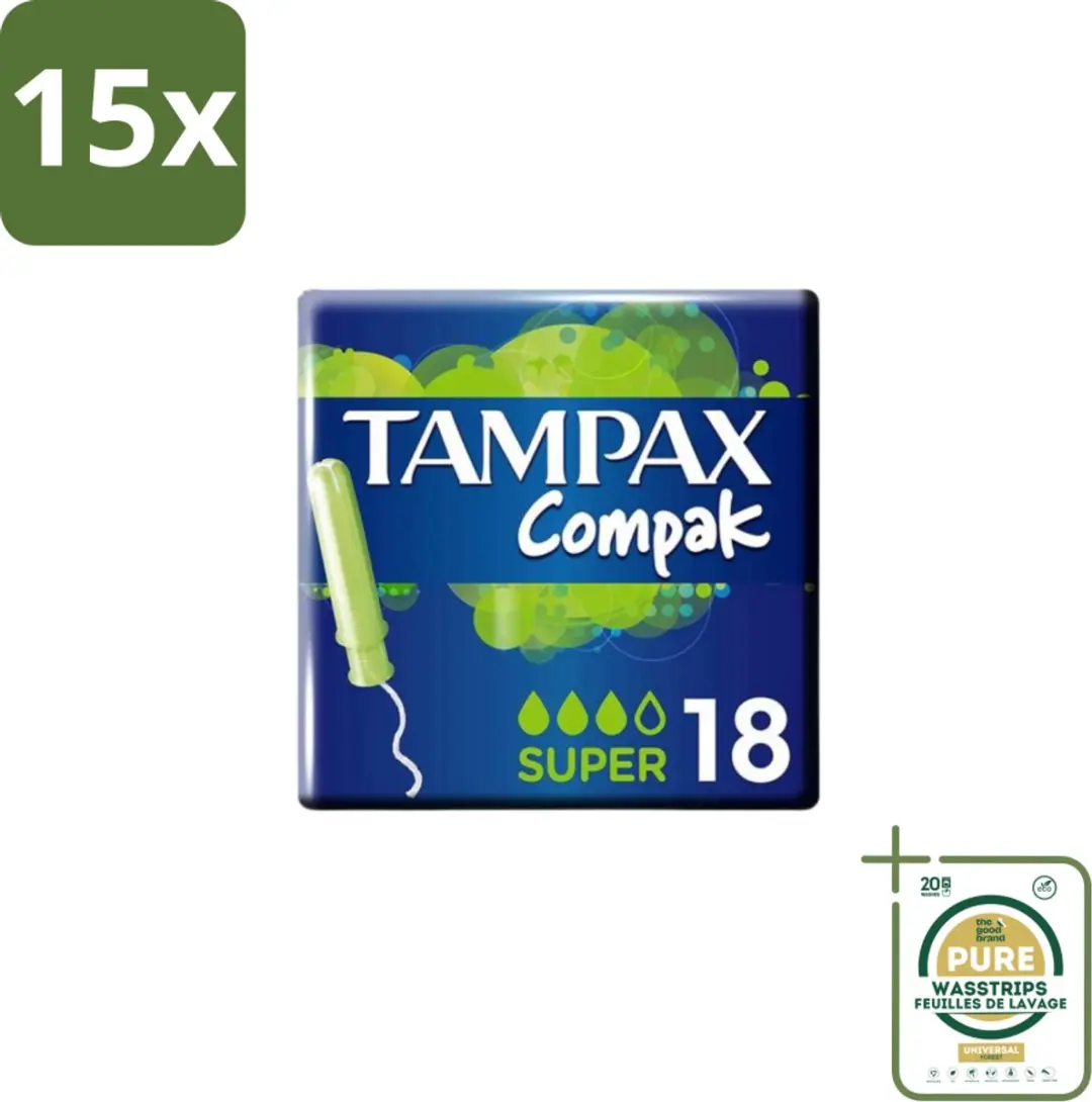 Tampax Compak Super Tampons - 15 Stuks