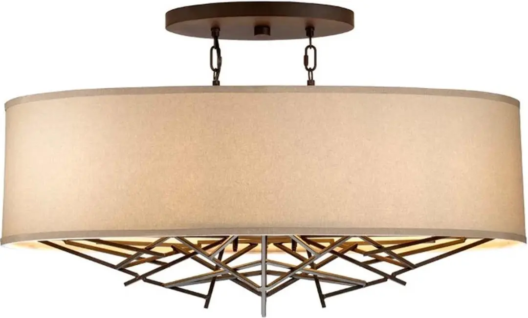 Elstead Taiko LED Hanglamp 5x E27 60W - Dimbaar - Olde Bronze