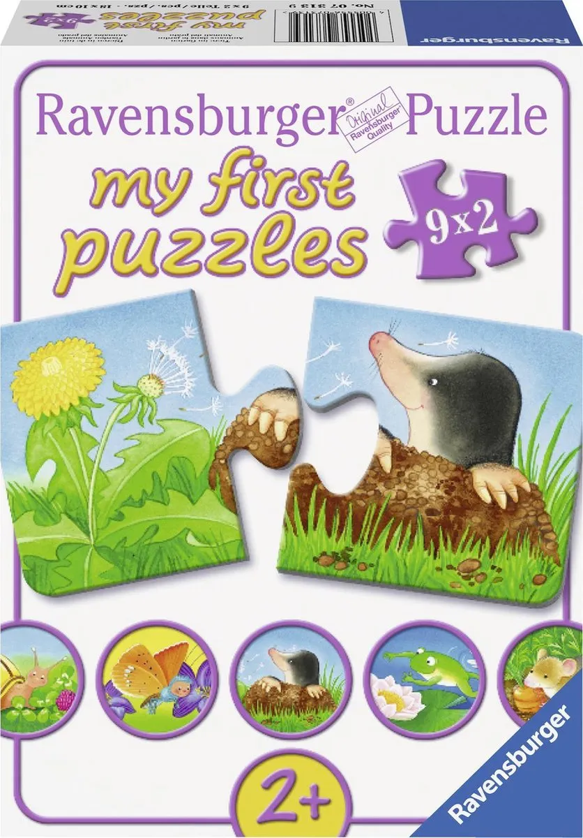 Ravensburger Dieren in de tuin My First Puzzels 9x2 Stuks