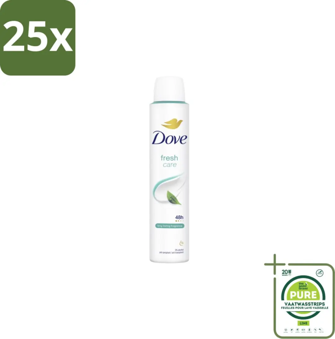 Dove Deodorant Spray Fresh Care 200ml - 25 Stuks - afbeelding 2 van 3