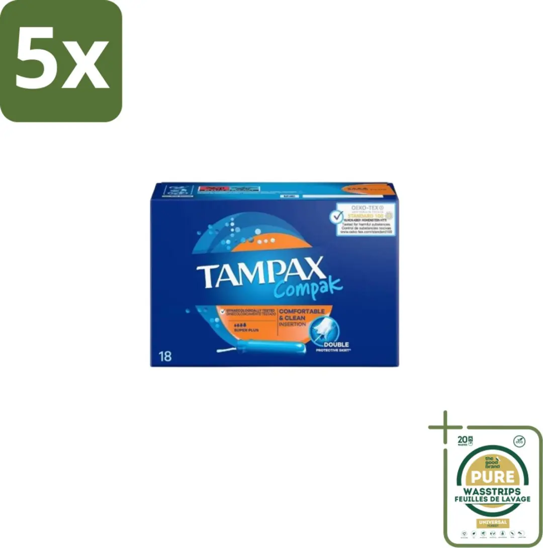 Tampax Compak Super Plus Tampons - 5 Stuks