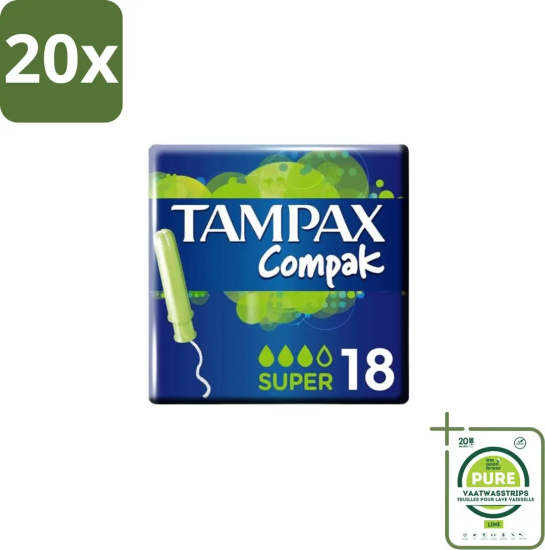 Tampax Compak Super Tampons - 20 Stuks