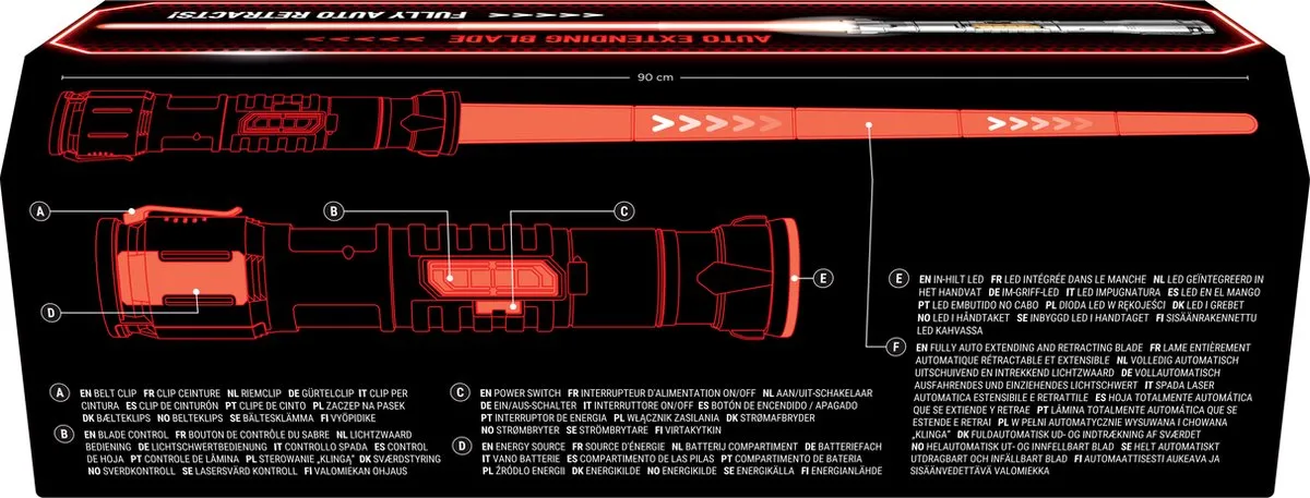 Goliath Power Saber Rood - Verkleedaccessoire 90cm