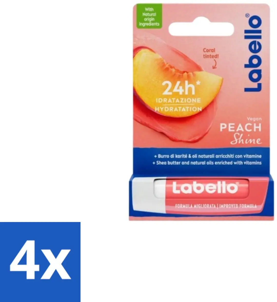Labello Lippenbalsem Peach Shine 4,8g