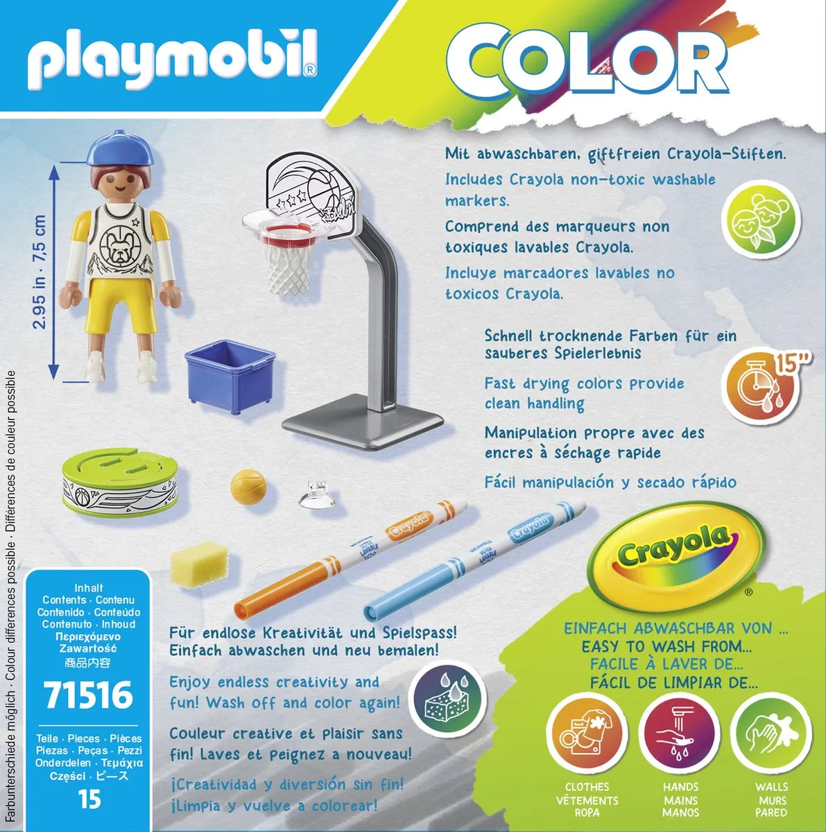 Playmobil Color Skater 71516 - Basketbal - Multicolor