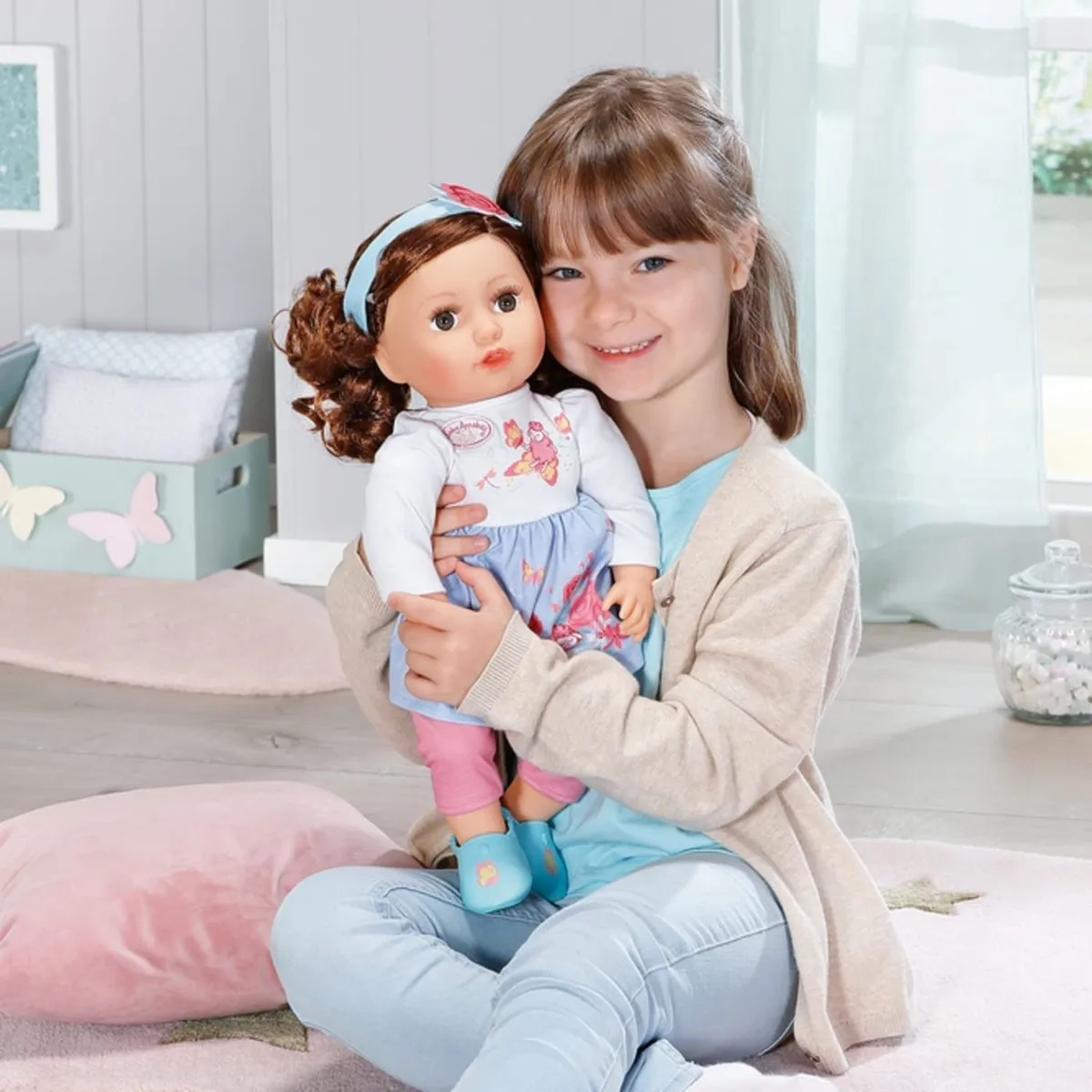 Baby Annabell Sophia Babypop 43cm - Bruin haar