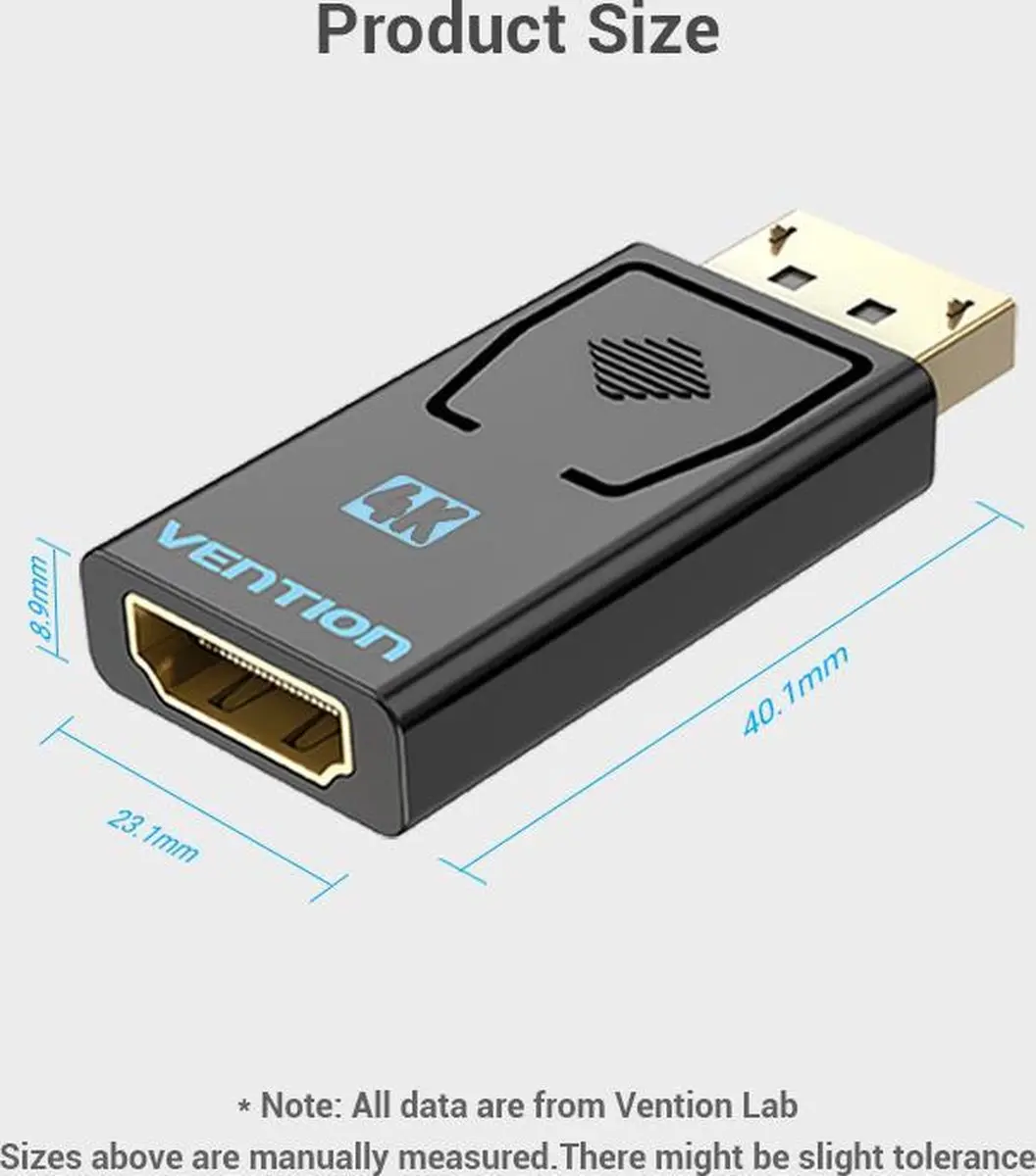 Vention DisplayPort naar HDMI Adapter 4K - HBMB0 - afbeelding 6 van 6