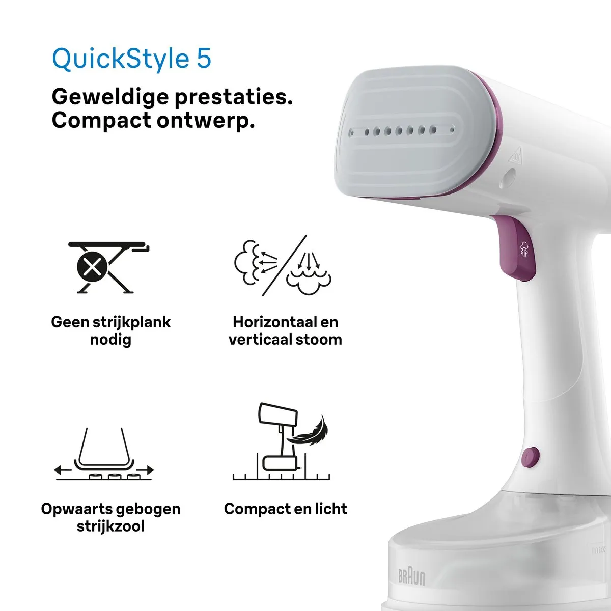 Braun QuickStyle 5 GS5011PU Handstomer - Wit