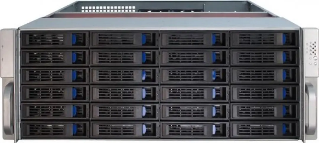 Inter-Tech 4U-4424 Rack - 26x 2.5" + 1x 3.5" - Zwart/Zilver