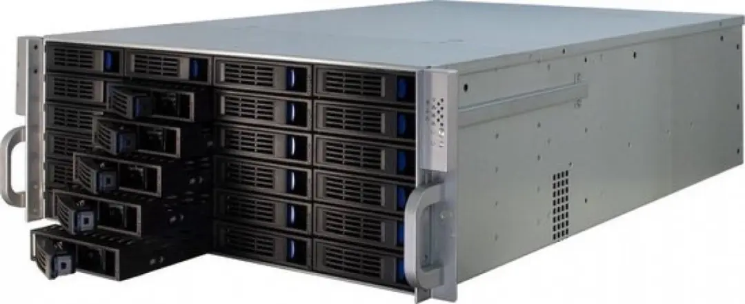 Inter-Tech 4U-4424 Rack - 26x 2.5" + 1x 3.5" - Zwart/Zilver