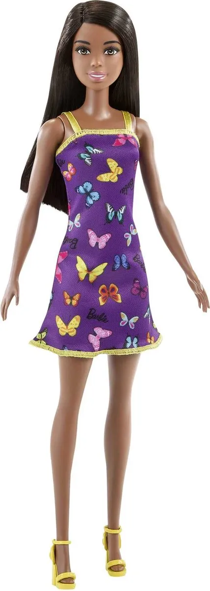 Barbie Pop Trendy Paarse Jurk Met Vlinders