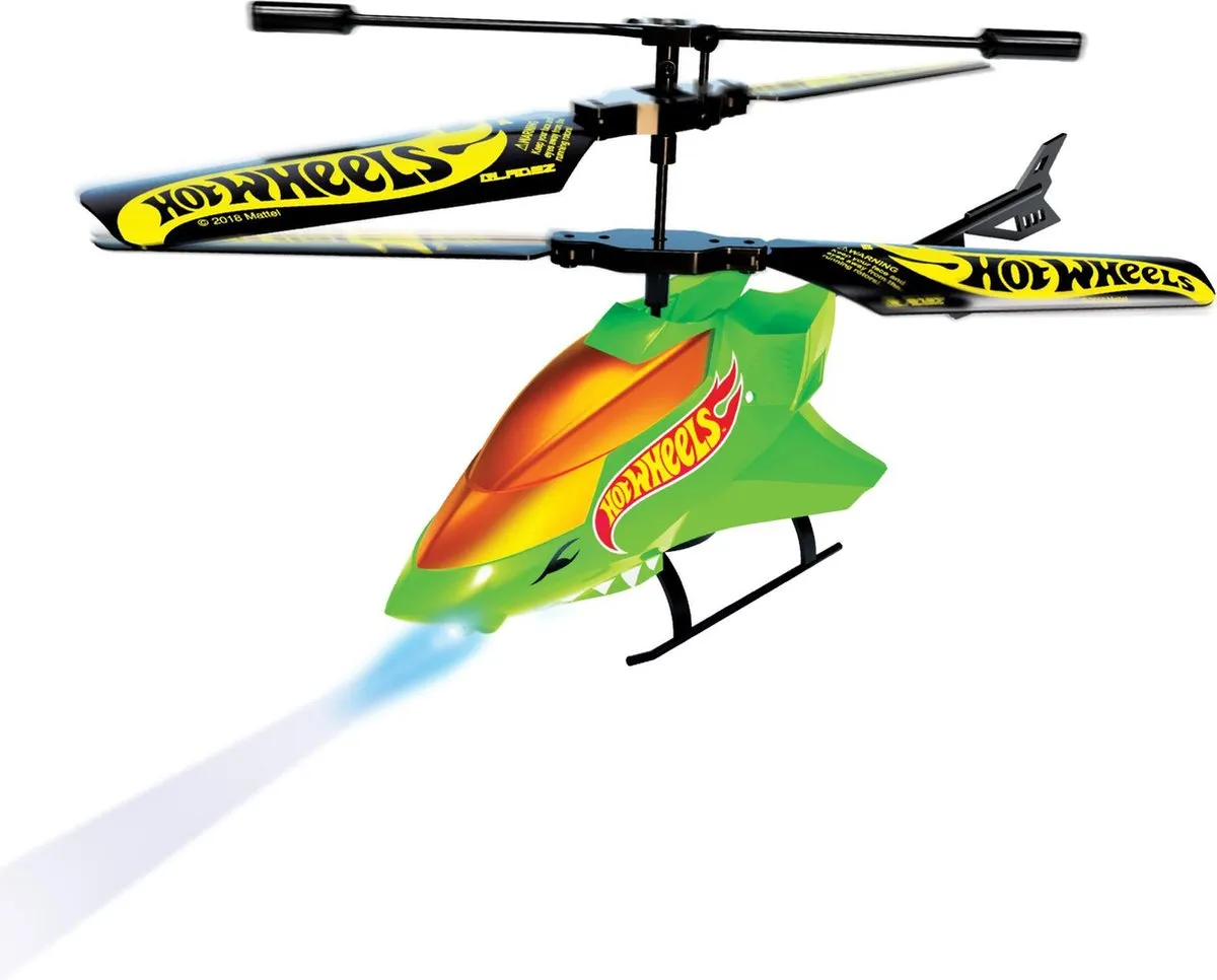 Mattel Hot Wheels DRX Tiger Shark Helicopter - 4x AA - Groen/Zwart