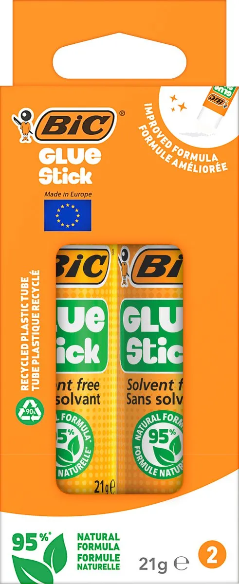 Bic Ecolutions Lijmstift 21g - 2 Stuks - afbeelding 6 van 6