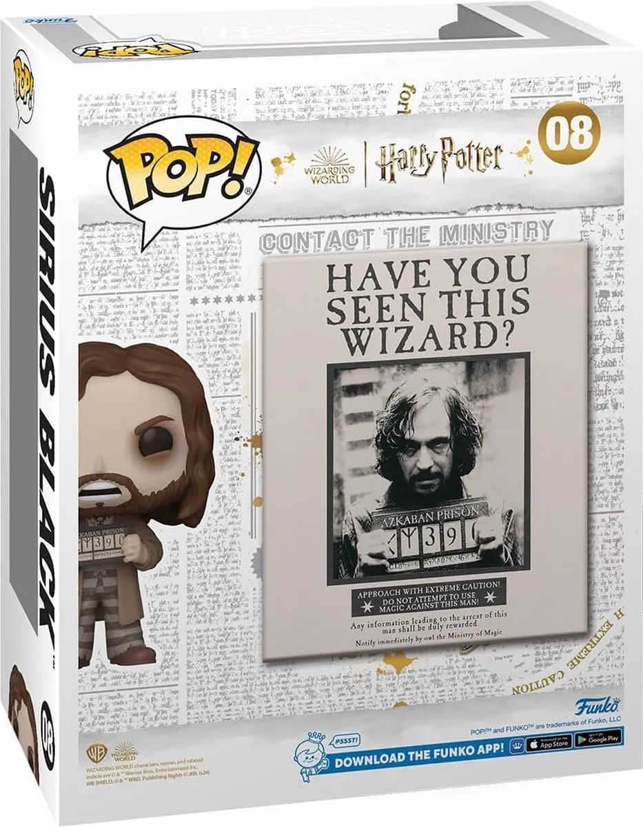 Funko Pop! Harry Potter Sirius Black Wanted Cover #08 - 76001 - afbeelding 5 van 6