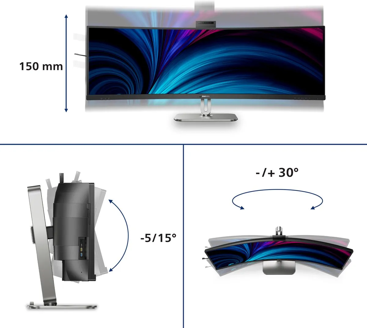 Philips 49B2U6900CH Ultrawide Monitor 49" - USB-C 100W KVM HDR400