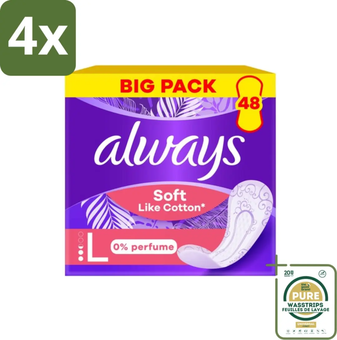 Always Inlegkruisjes Soft Like Cotton Long 0% Parfum