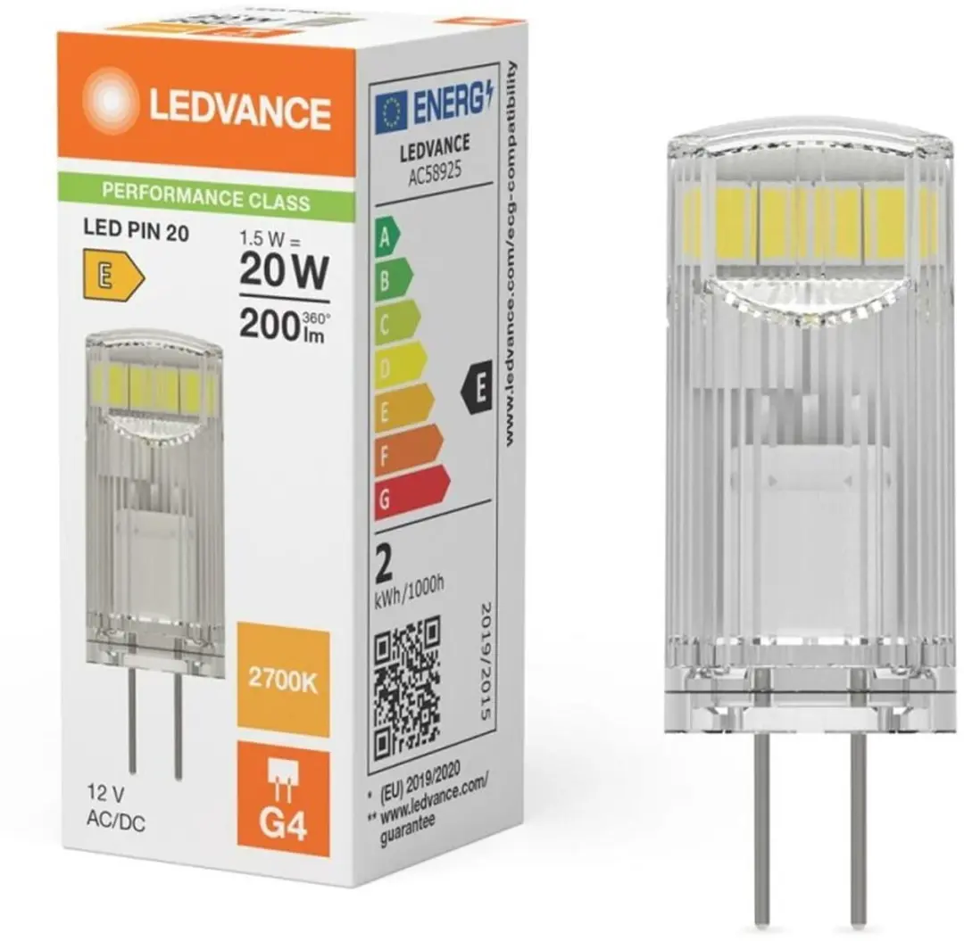 LEDVANCE G4 1.5W Insteeklampje 200lm Warm Wit - afbeelding 3 van 4