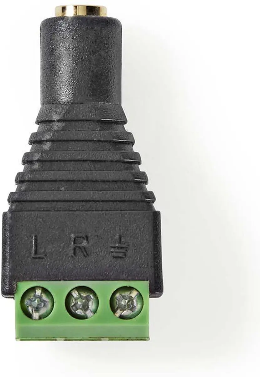 Nedis CCTV-Security Connector 3,5mm Jack - 3-Voudig Aansluitblok - Groen/Zwart