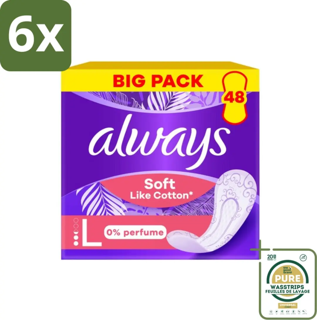 Always Inlegkruisjes Soft Like Cotton Long 0% Parfum