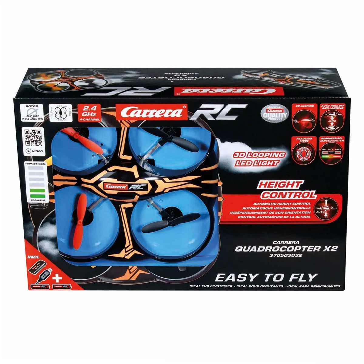 Carrera RC Quadcopter X2 CAR370503032 - Drone 2,4GHz - Zwart/Oranje
