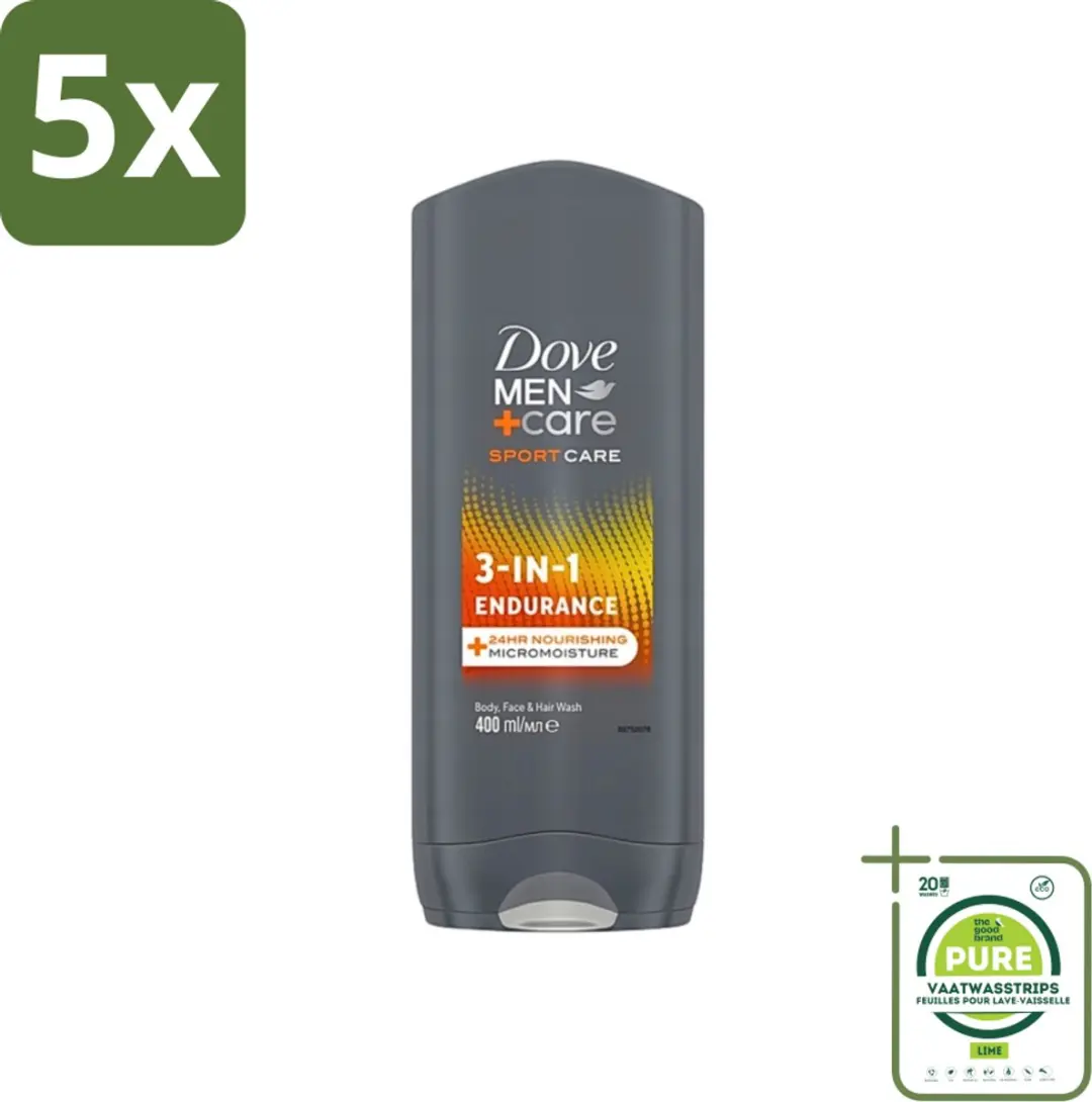 Dove Men Care Sport Care Endurance Douchegel 3-in-1 - 2000ml (5x400ml)
