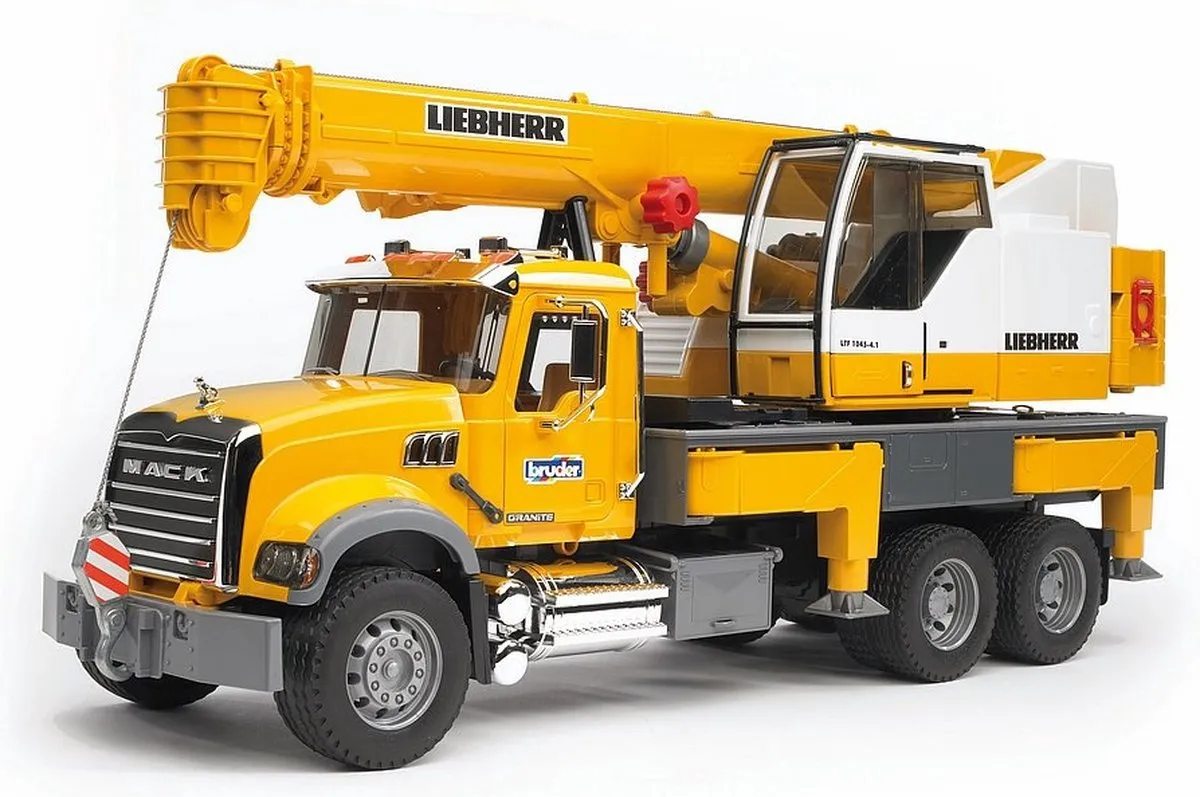 Bruder Mack Granite 1:16 Kraanwagen - Geel