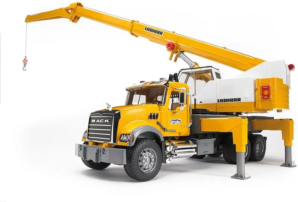 Bruder Mack Granite 1:16 Kraanwagen - Geel