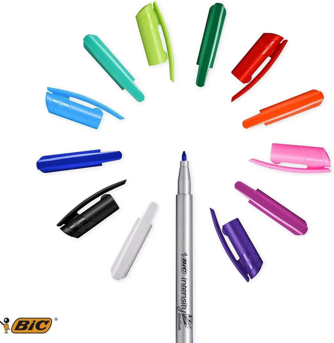 Bic Intensity Medium Viltstift - 12 Stuks - 0.7mm