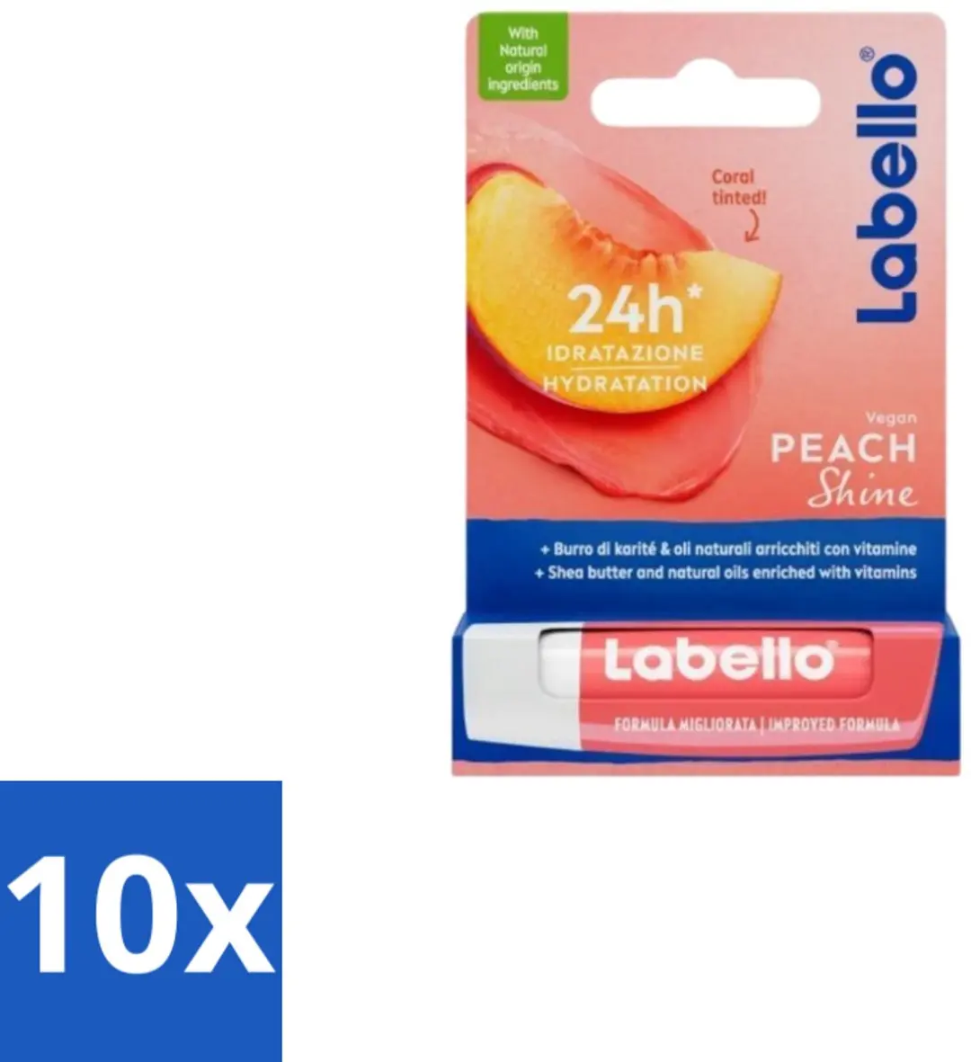 Labello Lippenbalsem Peach Shine 4,8g