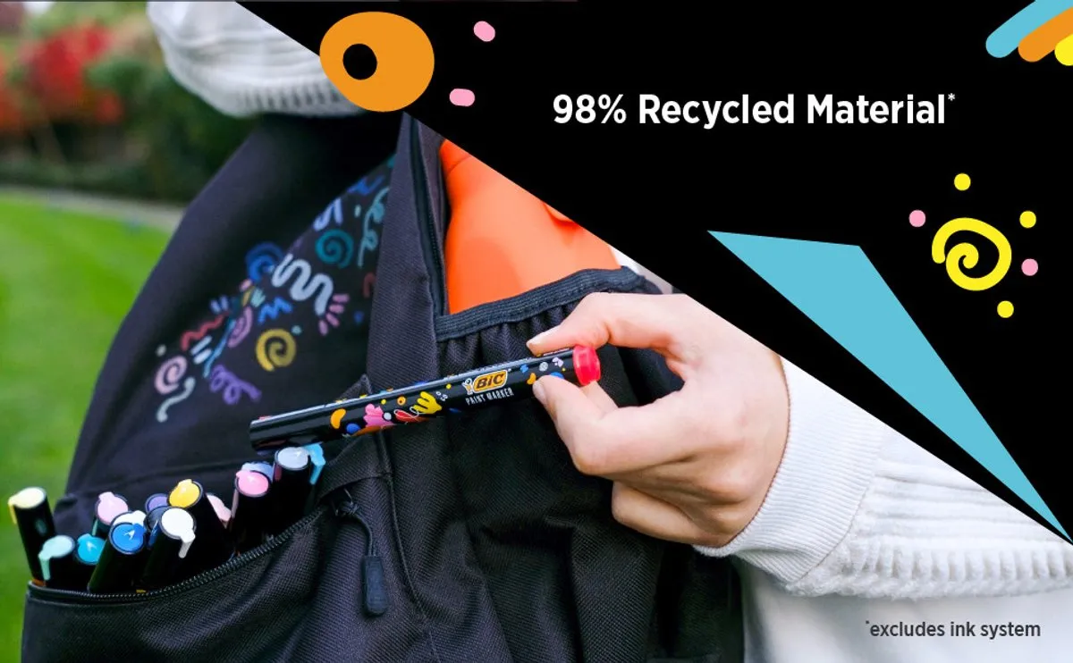 BIC Intensity Paint Markers - Verfstiften - Stiften voor Volwassenen - Diverse Kleuren - Watervaste Marker met Medium Pun - 8 stuks