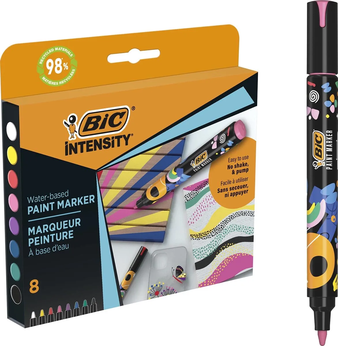 Bic Intensity Paint Markers - 8 Stuks - Medium - afbeelding 6 van 6